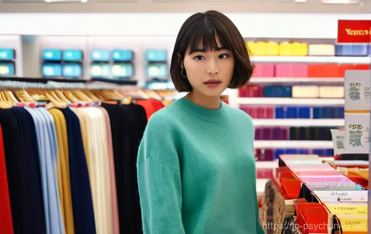 심리학 분야 - **Prompt 1: Consumer Psychology in a Department Store**
    A young woman in her early 20s, with a c...